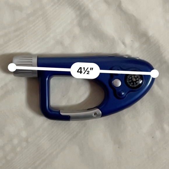 Vintage Small Blue and Silver Clip On Radio With Compass and Flashlight - Picture 8 of 8